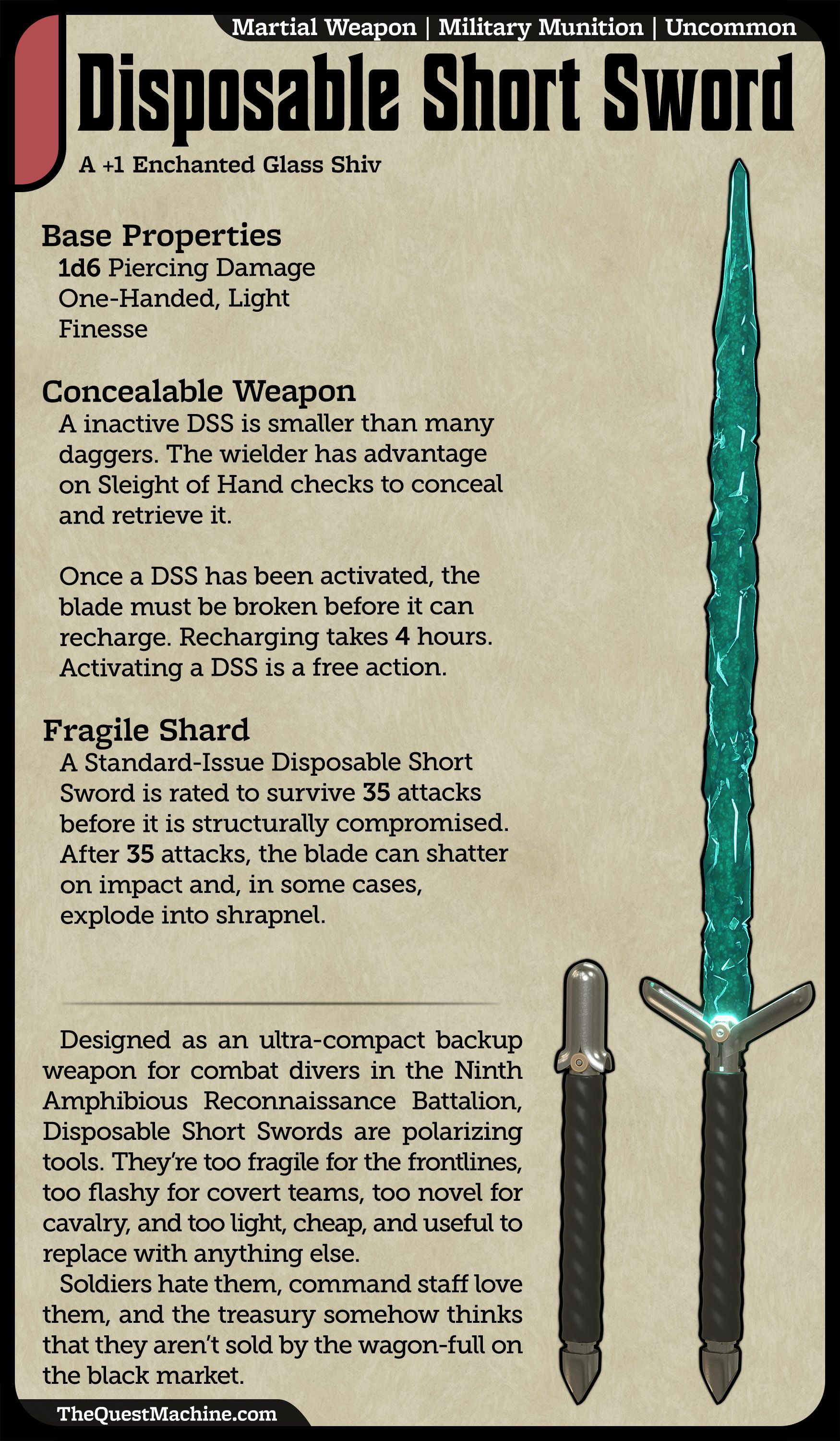Disposable Short Sword